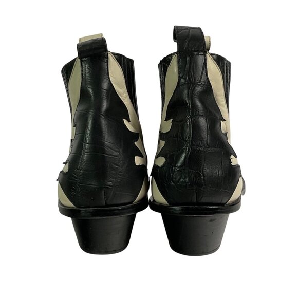Cruda Sustainable Two Tone Western Ankle Boots Pointed Toe Men\'s 42 (US 9)